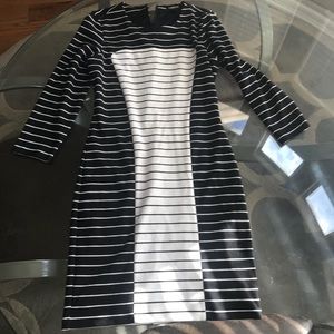Bebe black and white dress